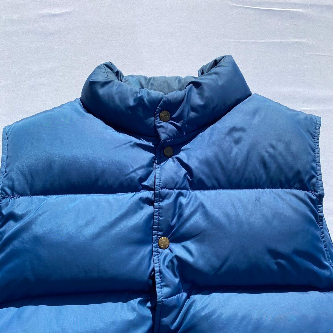 l.l.bean 80's ネイビー ダウンベスト スタンドカラー