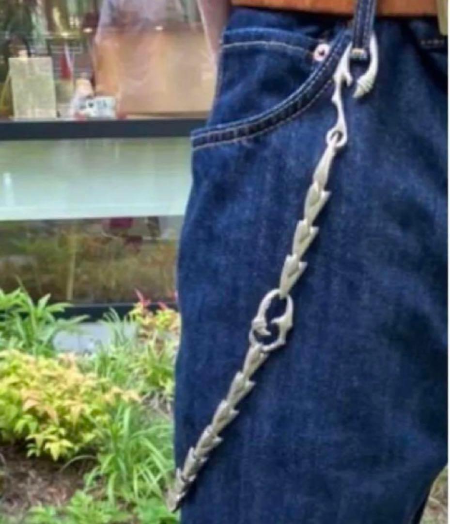 FULL L BOX フルメタルボックス ウォレットチェーン シルバー