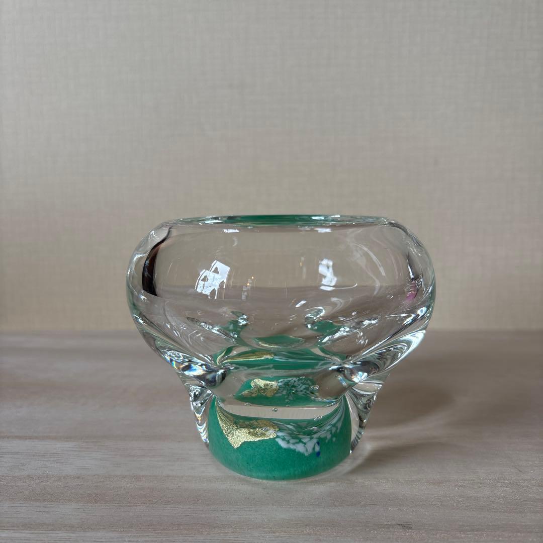 ガラス　黒木国昭　小鉢　ペーパーウェイト　花器