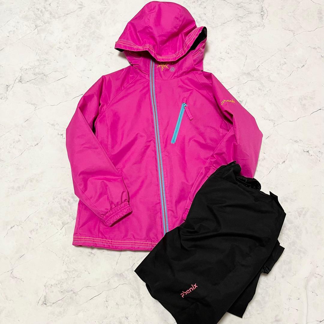 美品 phenix フェニックス ピンク 160 スノーウェア