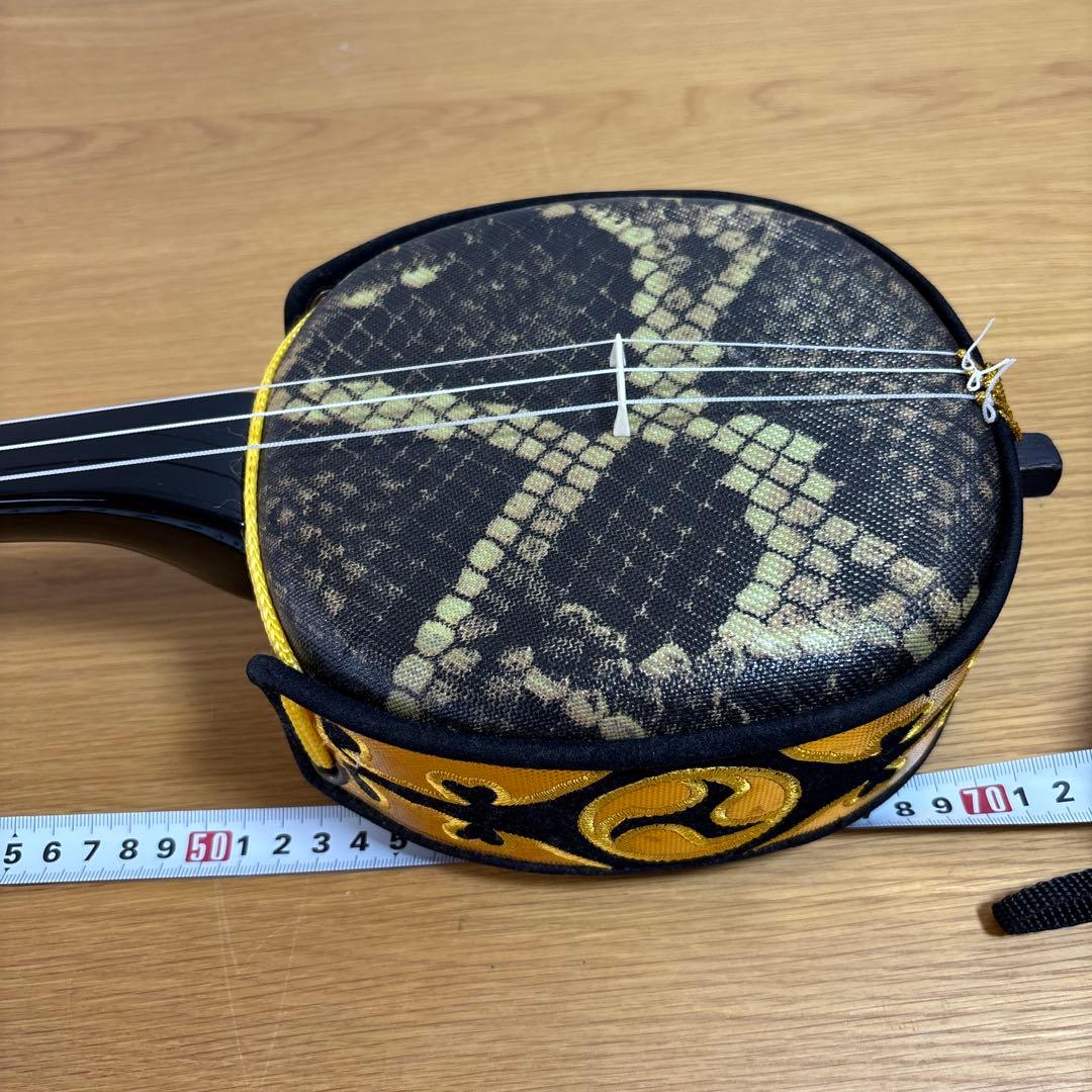 【状態良好】沖縄三線 三味線 人工皮張り　革　蛇　ヘビ　へび　初心者　本体のみ