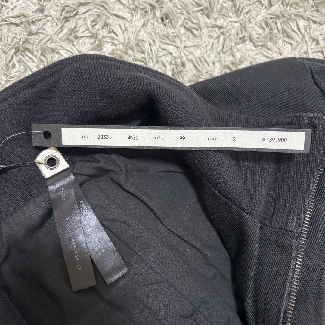 ダブジェイケイ　wjk ジップアップジャケット　ブラック　日本製　S