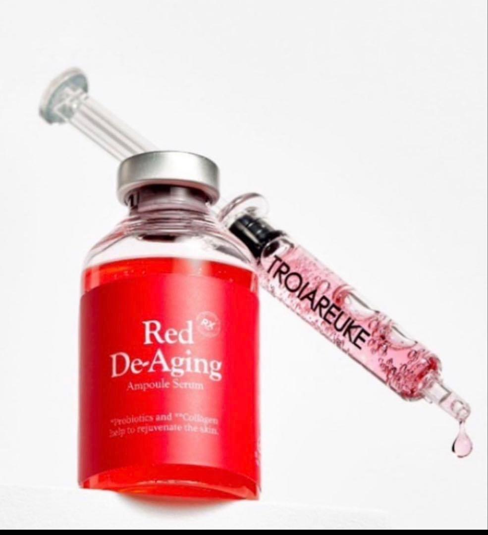【TROIAREUKE】レッドディエイジングアンプルセラム【赤】【トロイアルケ】