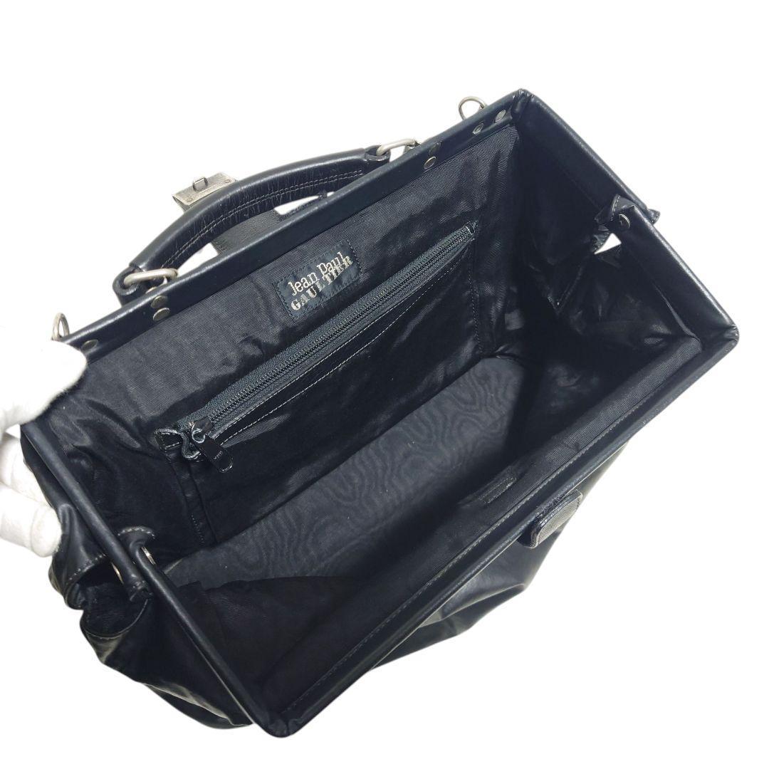 ジャンポールゴルチエ 2way 本革 ダレスバッグ ショルダーバック 黒