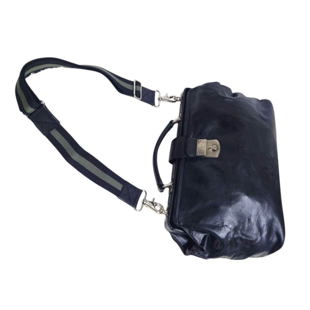 ジャンポールゴルチエ 2way 本革 ダレスバッグ ショルダーバック 黒