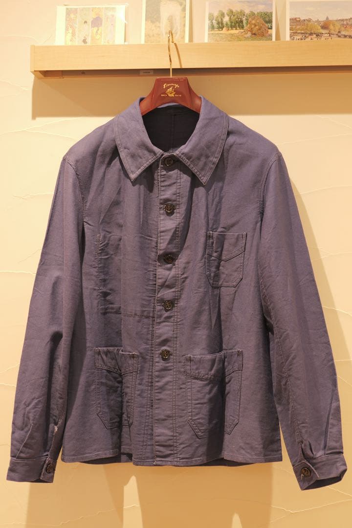 4*マ様 コットンリネンジャケット　フレンチビンテージ　　　ツイル