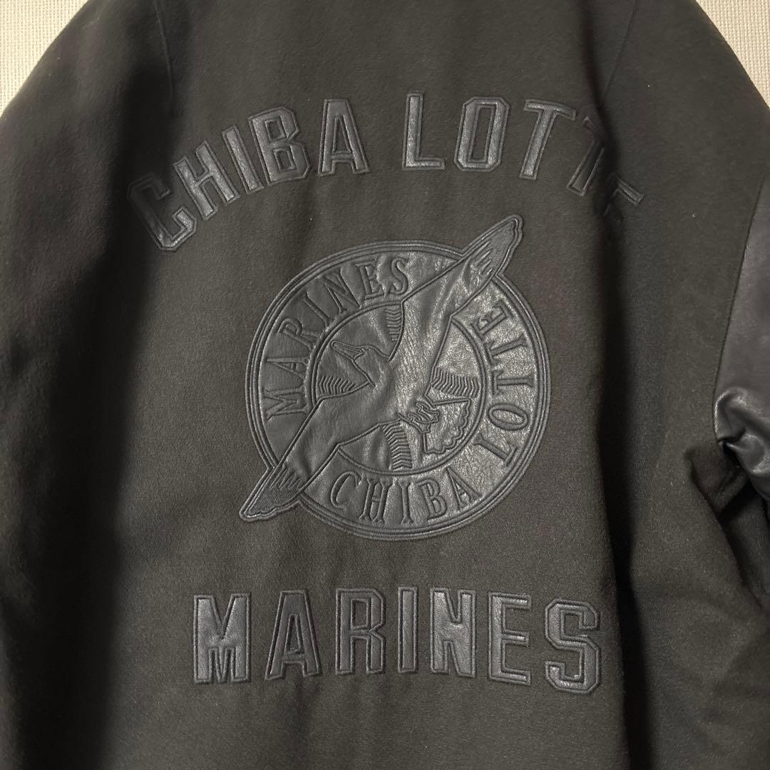 千葉ロッテマリーンズ スタジャン ブラック XLサイズ　上着