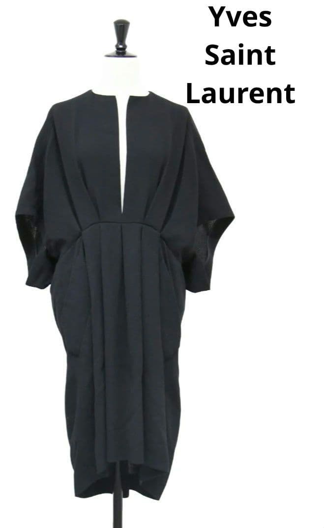 美品【Yves Saint Laurent 】ブラックワンピース サンローラン