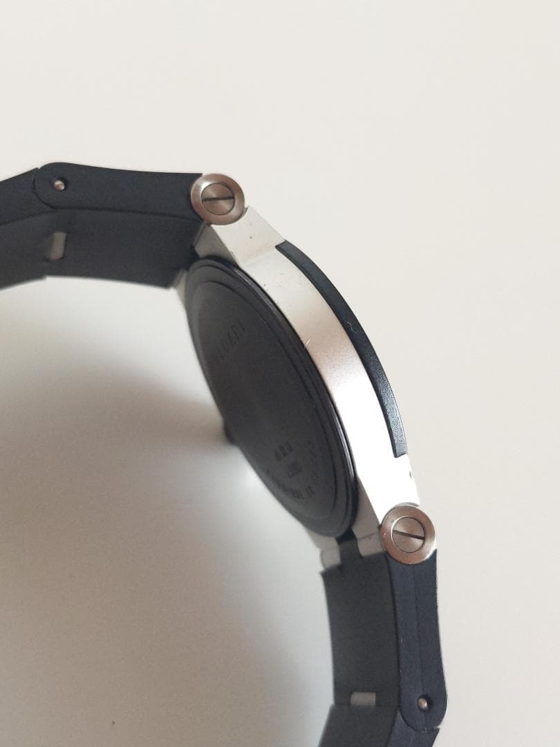 BVLGARI シルバー ブラック 時計 ラバーベルト【人気】【美品】