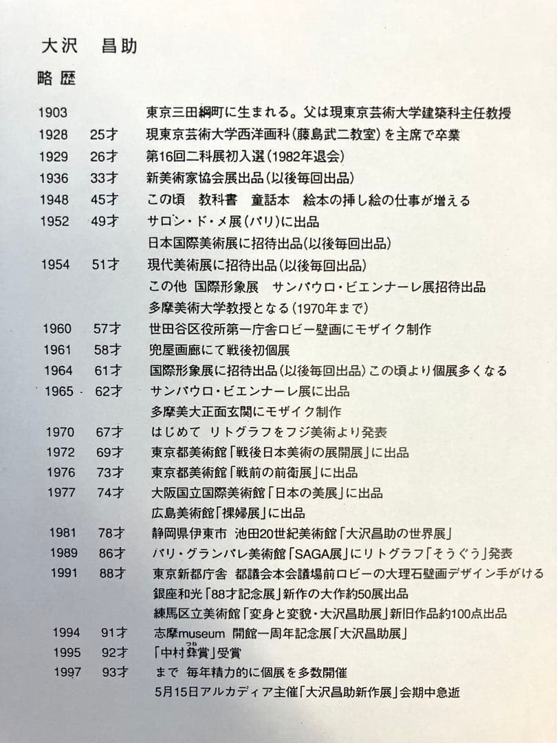 大沢昌助•版画(リトグラフ)(中)額装済
