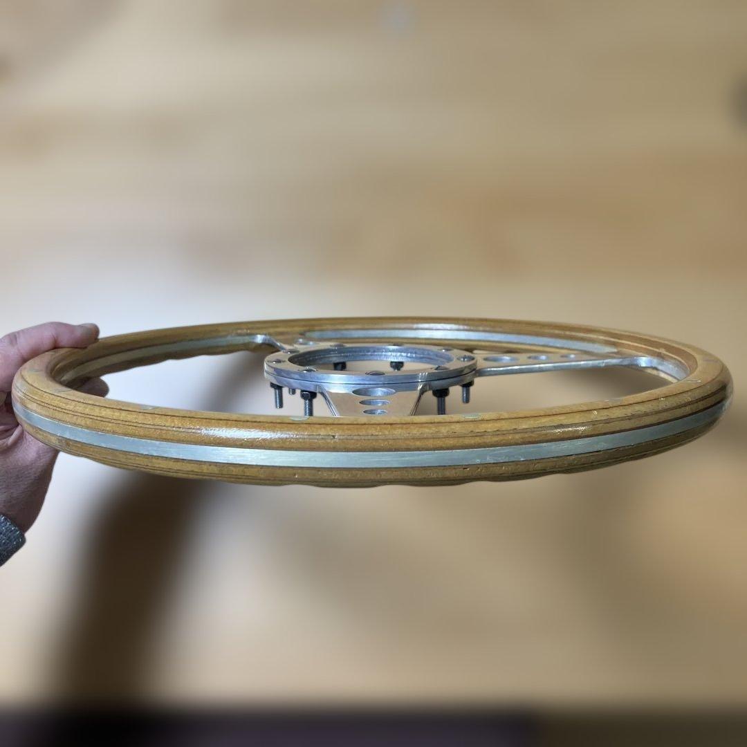 ジ*ン様 美品★MOTO-LITA モトリタ 木製 ウッドステアリング 化粧リン