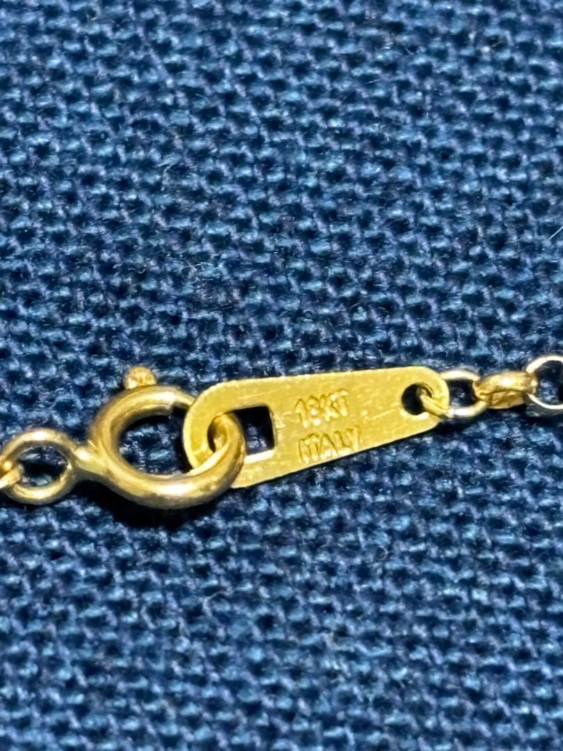 18金ネックレス　刻印　検査済