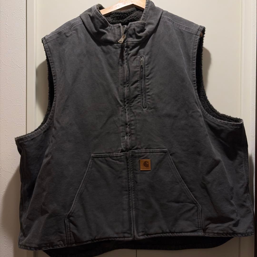 Carhartt グレー ジップアップベスト