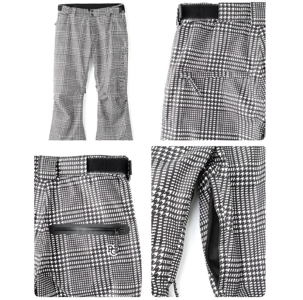 未使用 パーリーゲイツ 防汚・水・風テフロン加工 スノーパンツ L（W84）黒白