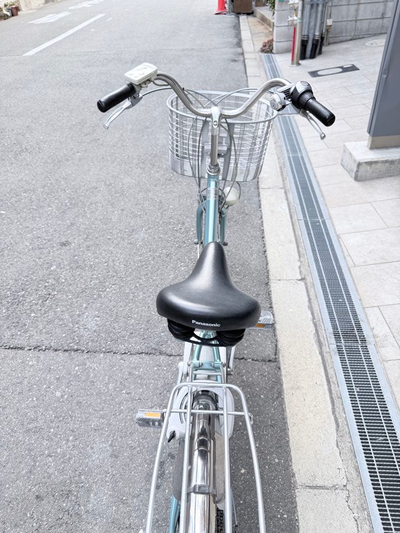 大阪府　パナソニック　水色 電動アシスト自転車 シティタイプ