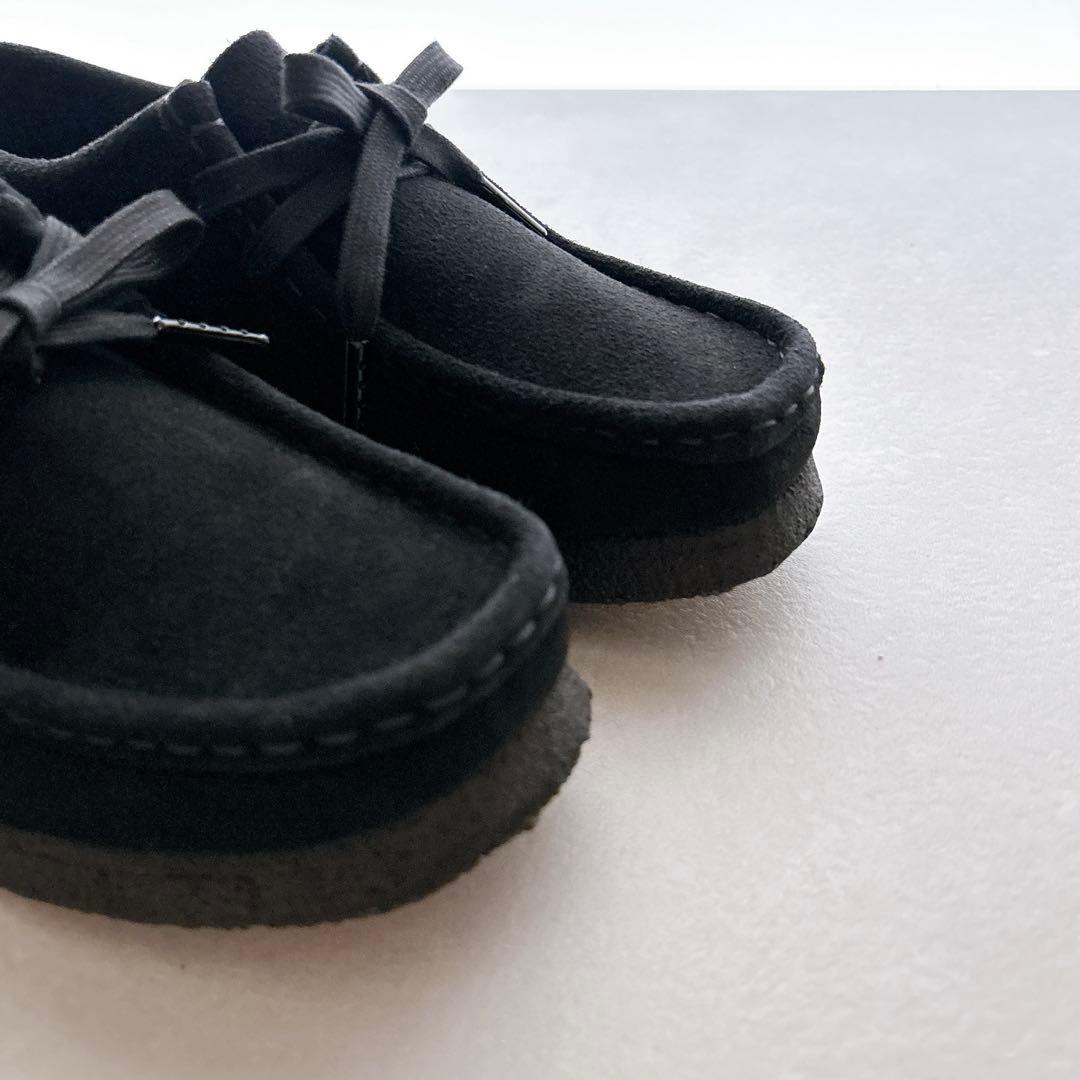 クラークス　ワラビー　ブラックスエード　23.5