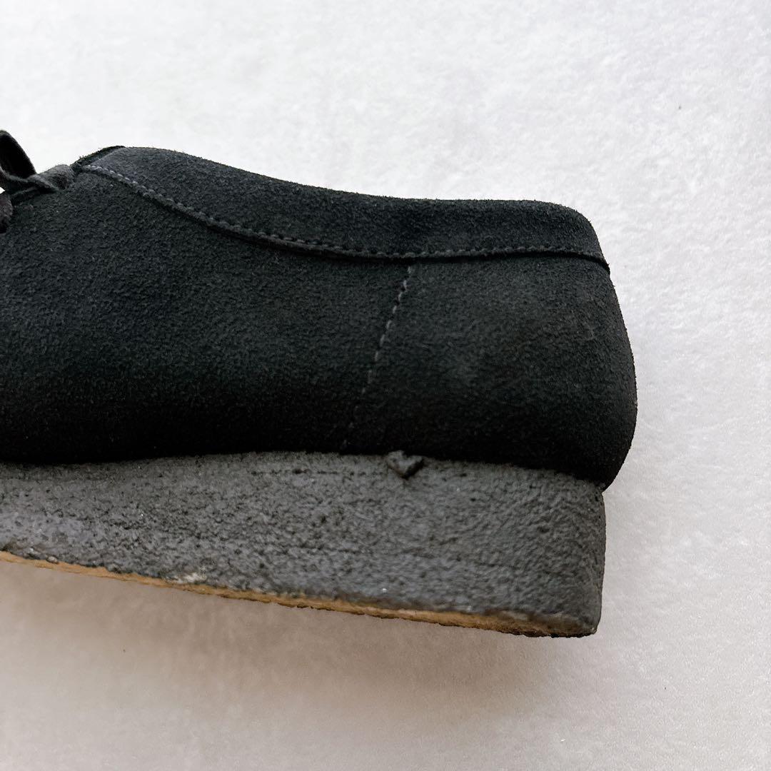 クラークス　ワラビー　ブラックスエード　23.5