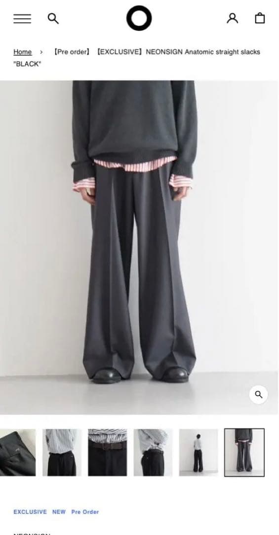 パンツ NEONSIGN Anatomic straight slacks