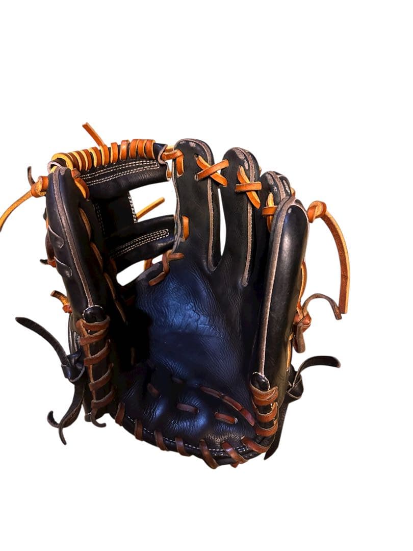 ゆ*ン様 和牛JB 硬式野球 グローブ 黒 タン　JB004S 内野