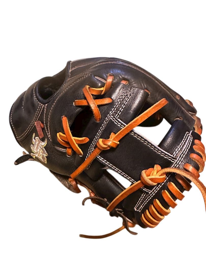 ゆ*ン様 和牛JB 硬式野球 グローブ 黒 タン　JB004S 内野