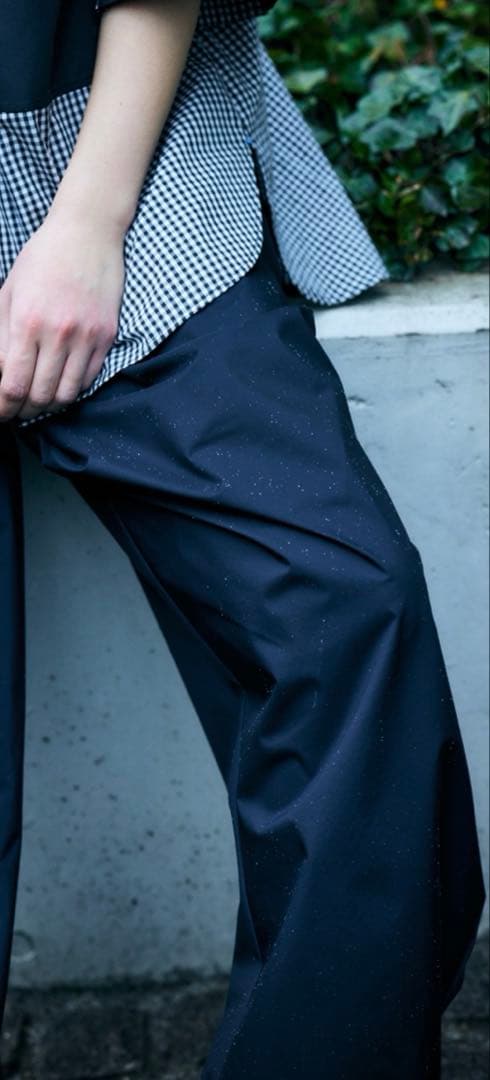 ナゴンスタンス 撥水 タックテーパードパンツ M ブラック