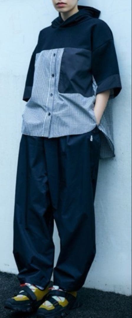 ナゴンスタンス 撥水 タックテーパードパンツ M ブラック