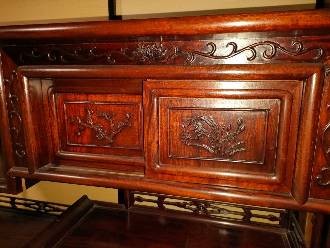 茶箪笥(年代物)幅120cm 高さ123cm 奥行42cm(直接引取も可)　花梨