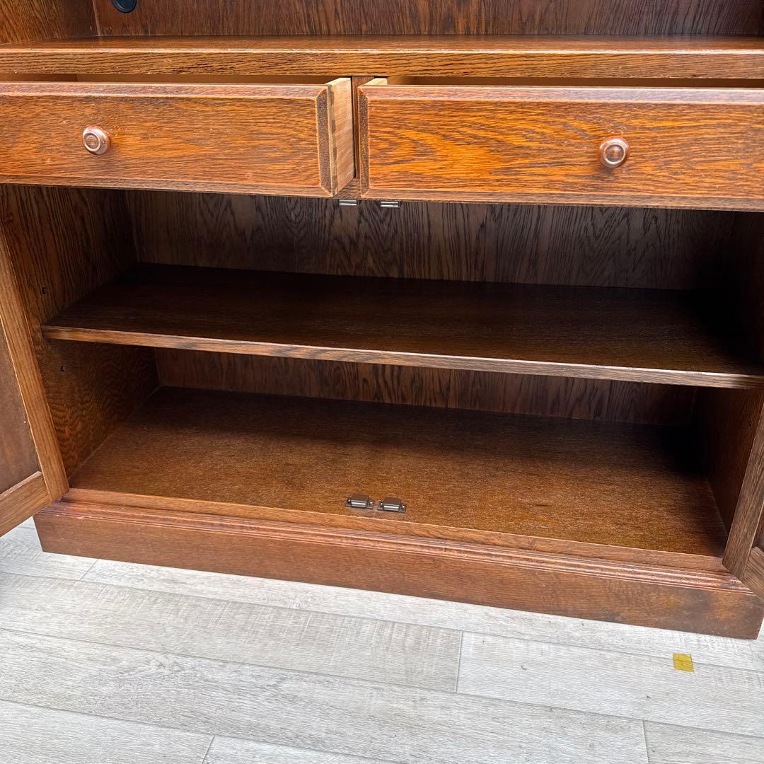 三越家具 Brugge ブルージュ 食器棚 飾り棚 ステンド