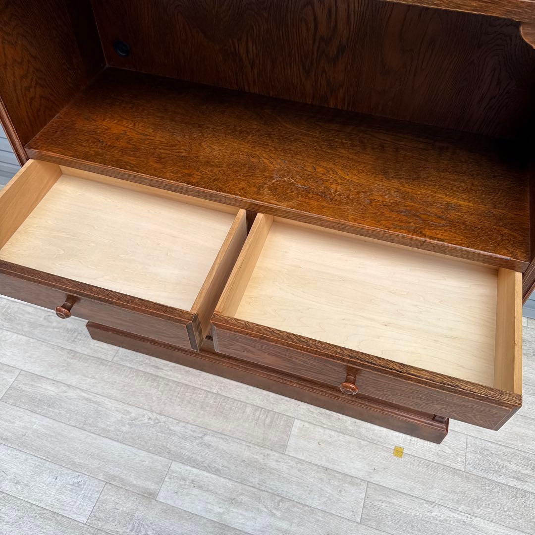 三越家具 Brugge ブルージュ 食器棚 飾り棚 ステンド