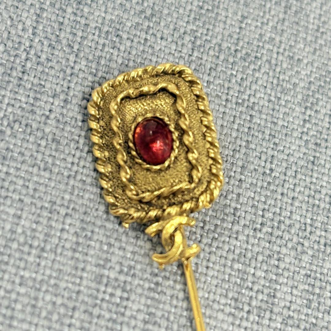 CHANEL シャネル ストーン ピンブローチ ヴィンテージ アクセサリー