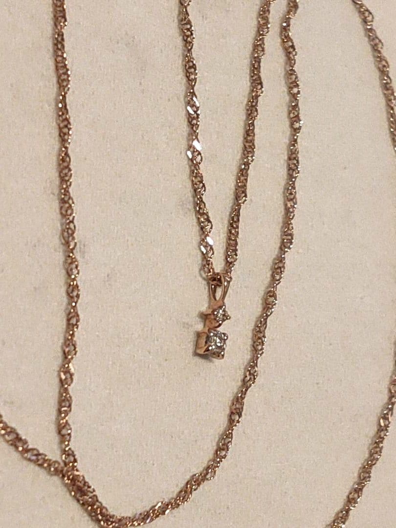 k10 Jouete スクリュー ダイヤモンドネックレス PG 0,03ct