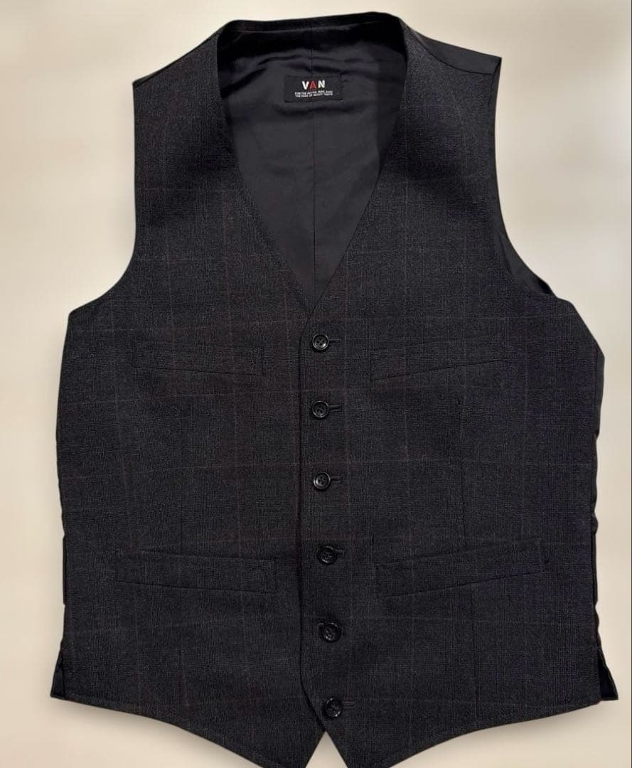 VAN JAC ヴァンヂャケット　メンズ　ウール100% スリピース　スーツ　M