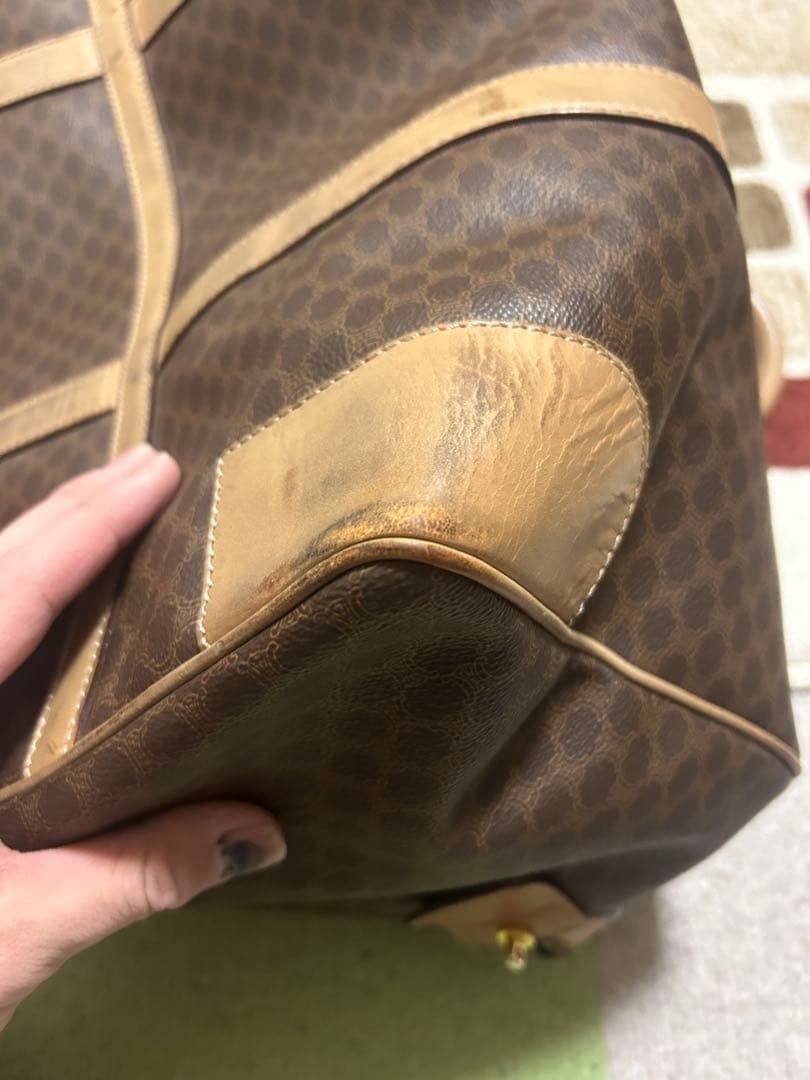 Celine ブラウンレザーボストンバッグ