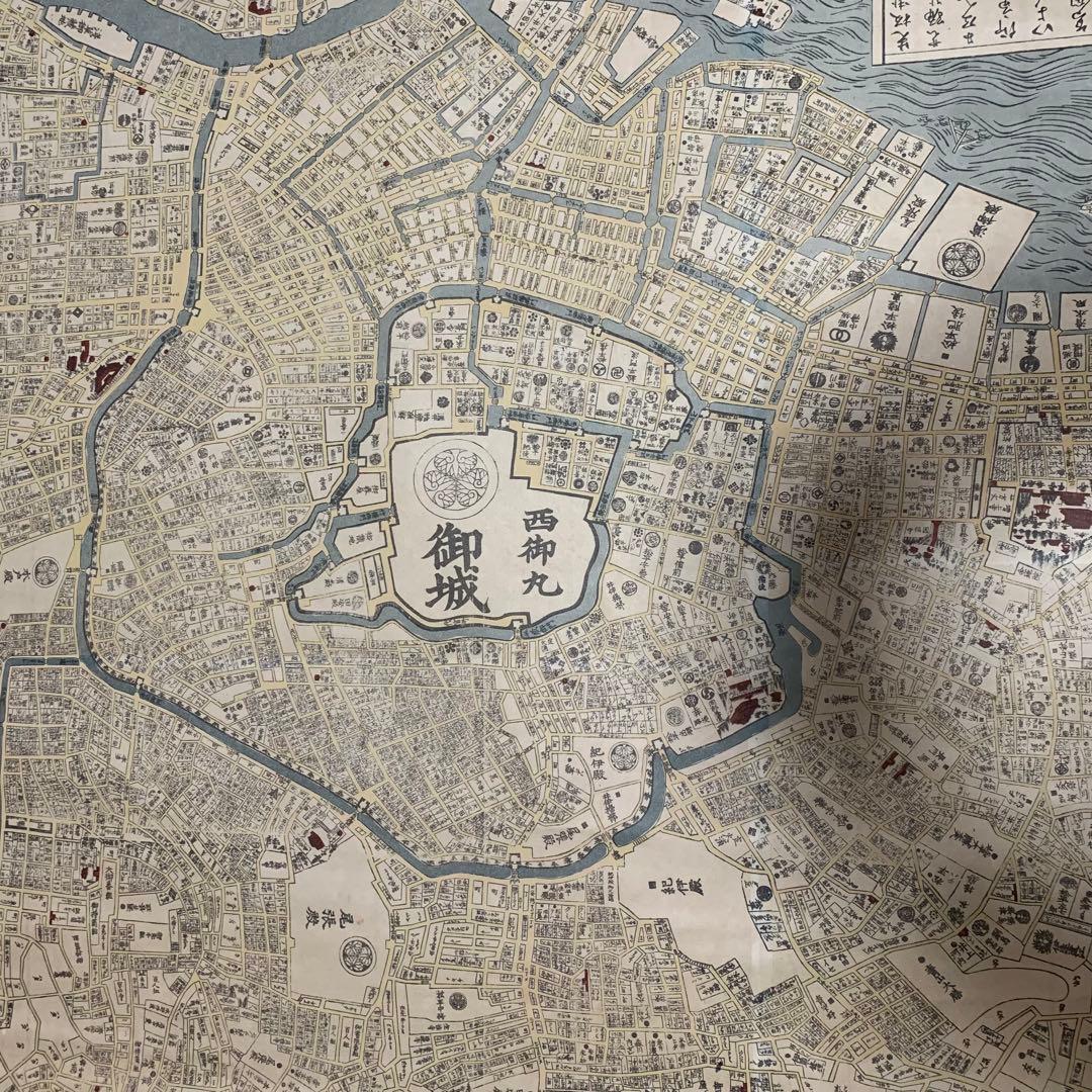 江戸城 大名屋敷地図 掛け軸