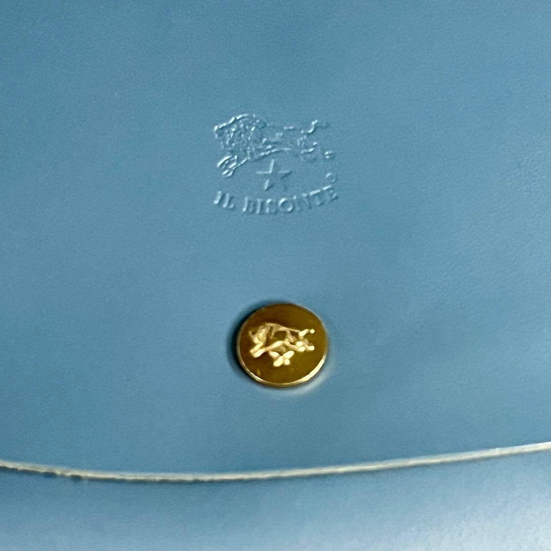 IL BISONTE カウハイド レザー ボディバック　ウエストバッグ　ブルー