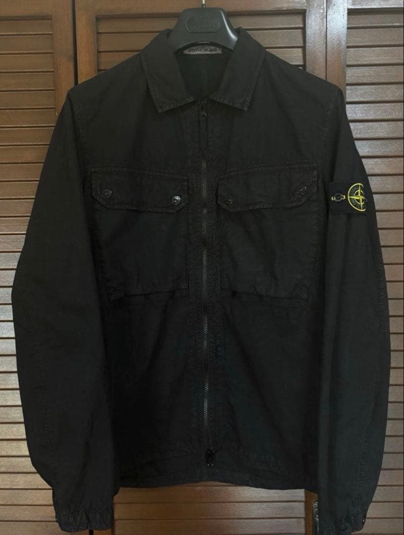 STONE  ブラック ミリタリーシャツジャケット
