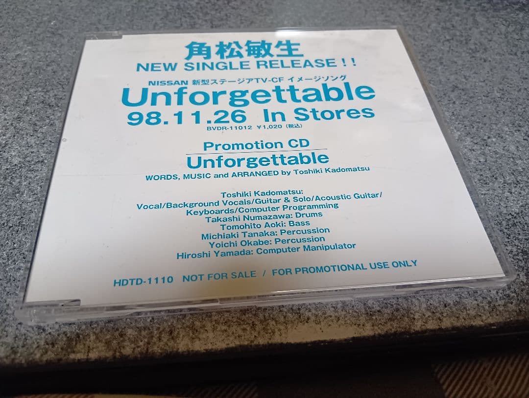 角松敏生『Unforgettable』J-POPCDS、CDシングル