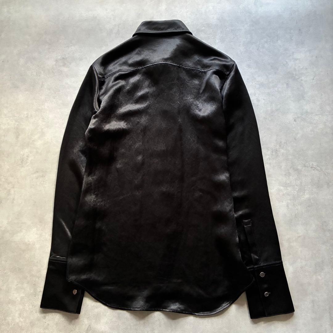 美品 AcneStudios アクネストゥディオズ サテン シャツ 黒 定価5万