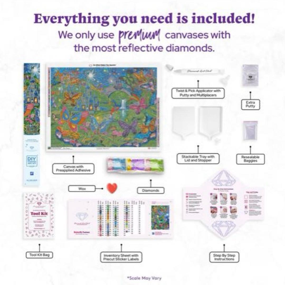 ダイヤモンドアートクラブ　Butterfly Fantasy DACキット