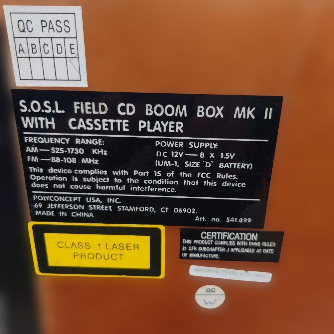 スピリット・オブ・セントルイス FIELD CD MK.Ⅱ CDラジカセ①着払い