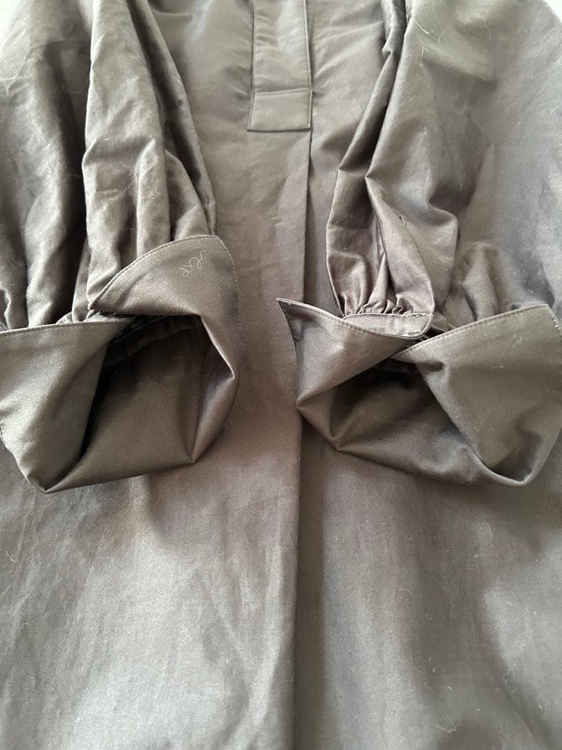 ebure エブール スキッパー コットン シャツワンピース ロング 長袖 38