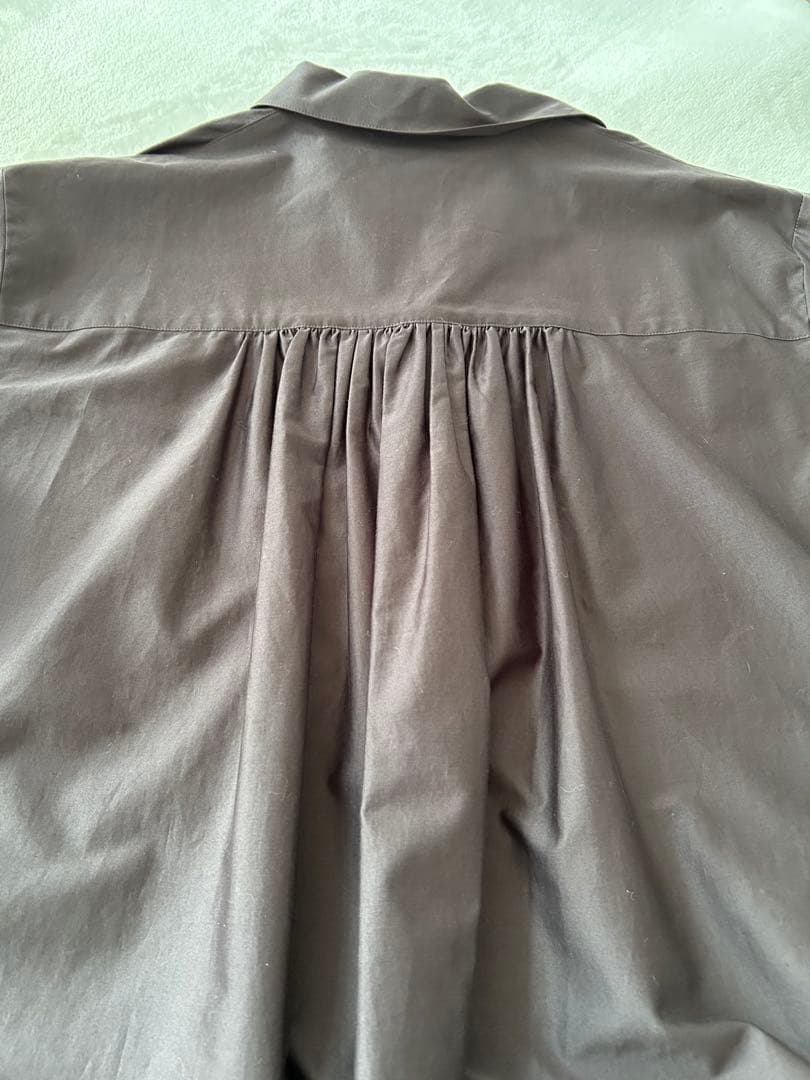 ebure エブール スキッパー コットン シャツワンピース ロング 長袖 38