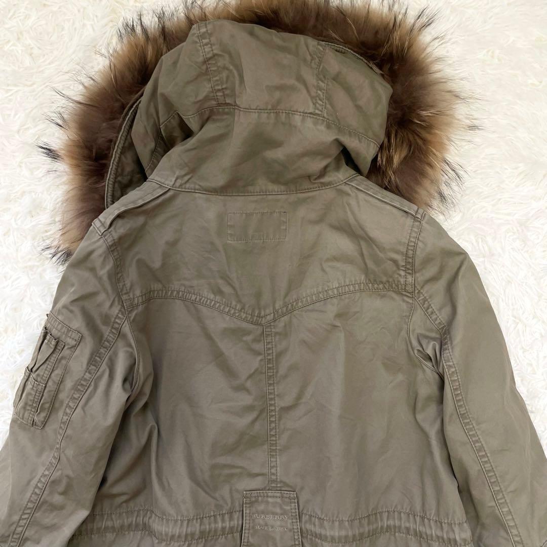 かお☆バーバリーブルーレーベル モッズコート ノバチェック ライナー付き