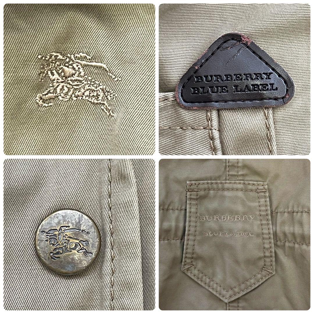 かお☆バーバリーブルーレーベル モッズコート ノバチェック ライナー付き