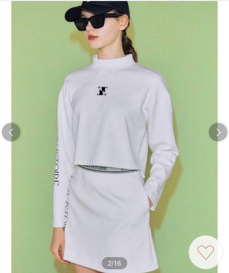 新品未使用　エイミーゴルフ　ロゴカットセットアップ　白