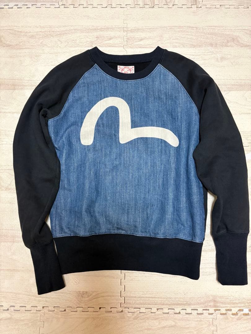 サイズ36 EVISUエビス スウェット　90s スウェット　デニム　黒