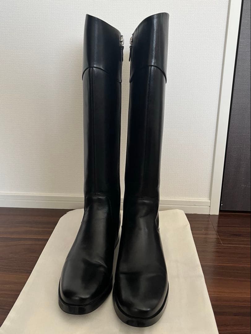 新品⭐︎CUEREN クエルン　本革　BLACK ロングブーツ25.5cm