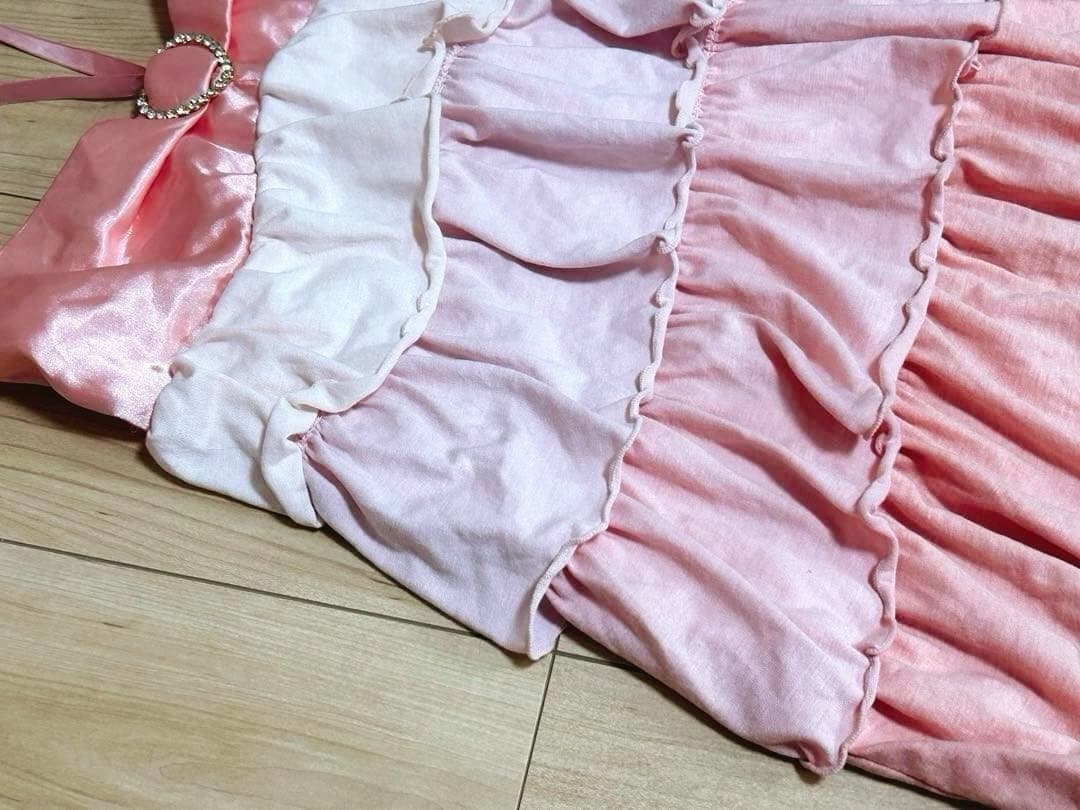 GOLDS♡ビジュー付きハートバックル♡ピンクグラデーション♡ホルタートップス