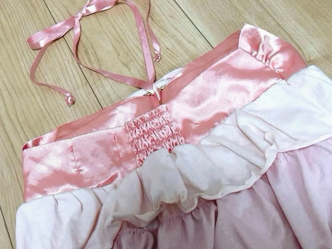 GOLDS♡ビジュー付きハートバックル♡ピンクグラデーション♡ホルタートップス