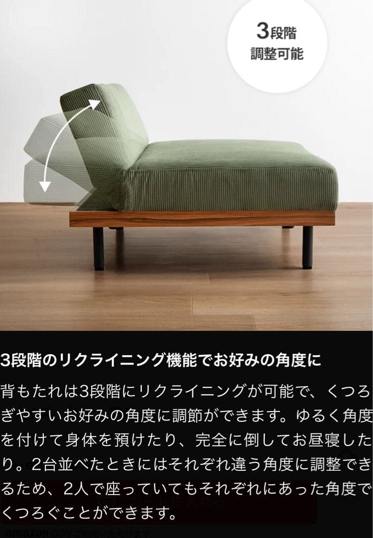 【美品】Ridleyコーデュロイソファ 2点セット